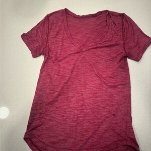 Lululemon size 6 pink/red workout tshirt